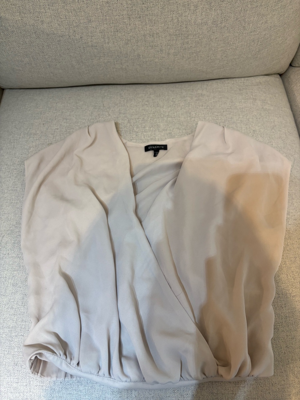 Dynamite Women's Light Cream Draped top (never worn)